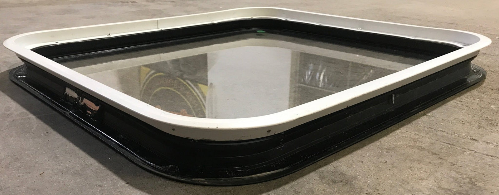 Used Black Radius Non Opening Window : 23 1/4