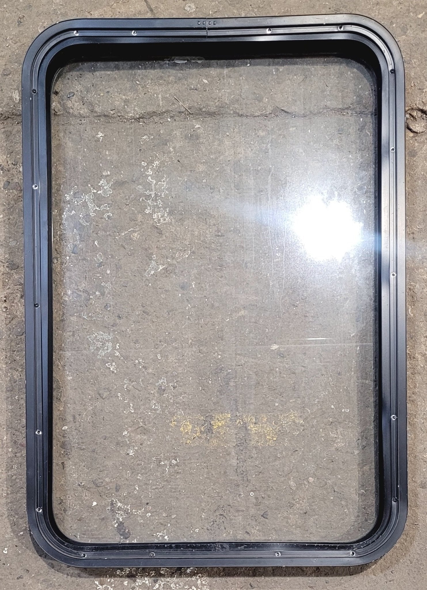 Used Black Radius Non Opening Window : 23 1/4