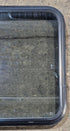 Used Black Radius Non Opening Window : 23 3/4" W x 26" H x 2" D - Young Farts RV Parts