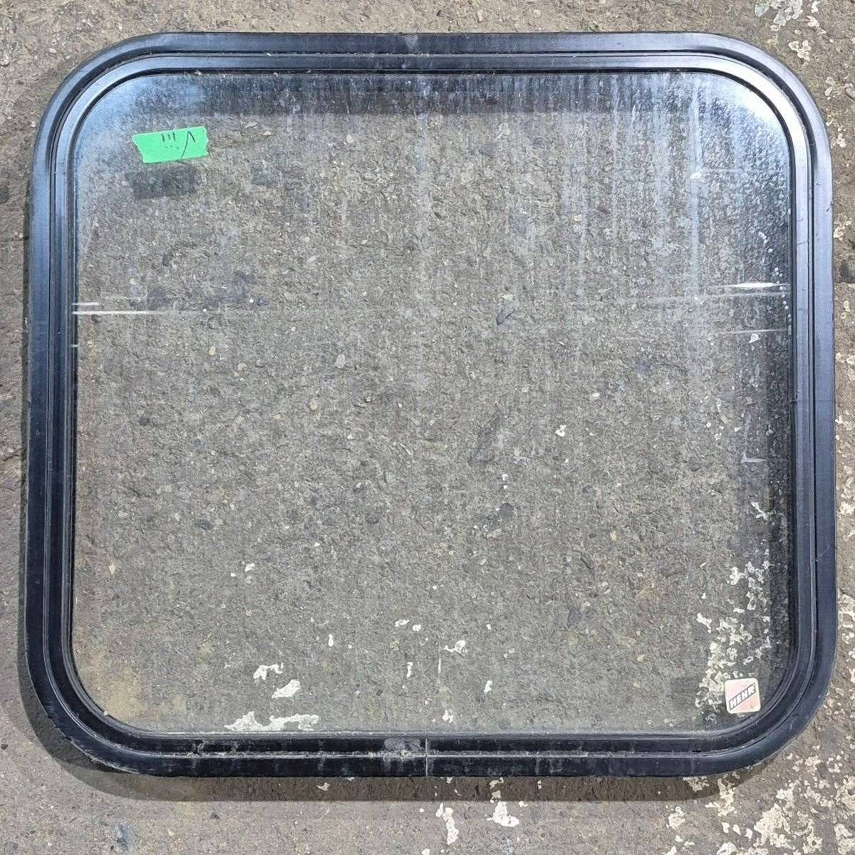 Used Black Radius Non - Opening Window - 23.375 X 21.75 X 1.625 - Young Farts RV Parts