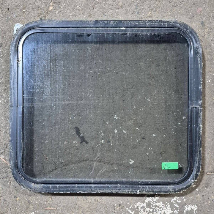 Used Black Radius Non - Opening Window - 24 1/4 X 21 1/2 X 2 - Young Farts RV Parts