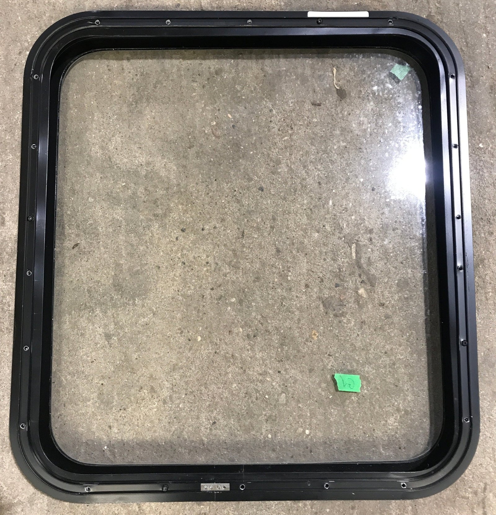 Used Black Radius Non Opening Window : 25 1/2