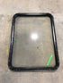 Used Black Radius Non Opening Window : 35 1/2" W x 26" H x 1 1/2" D - Young Farts RV Parts