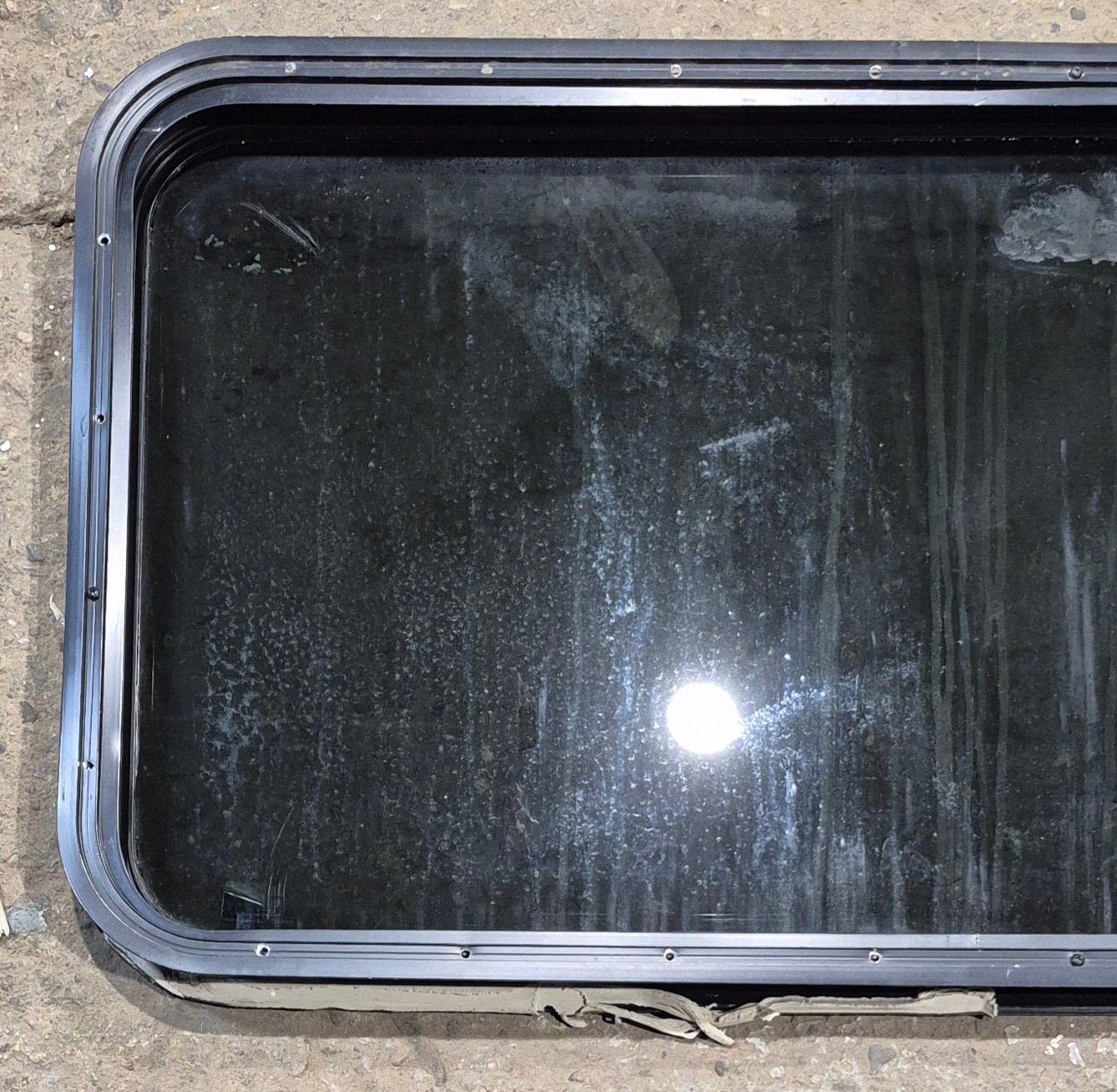 Used Black Radius Non Opening Window : 41 1/4