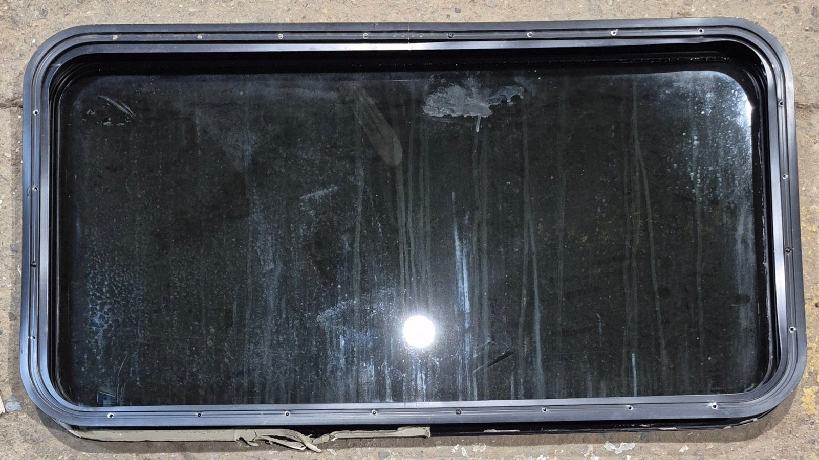 Used Black Radius Non Opening Window : 41 1/4