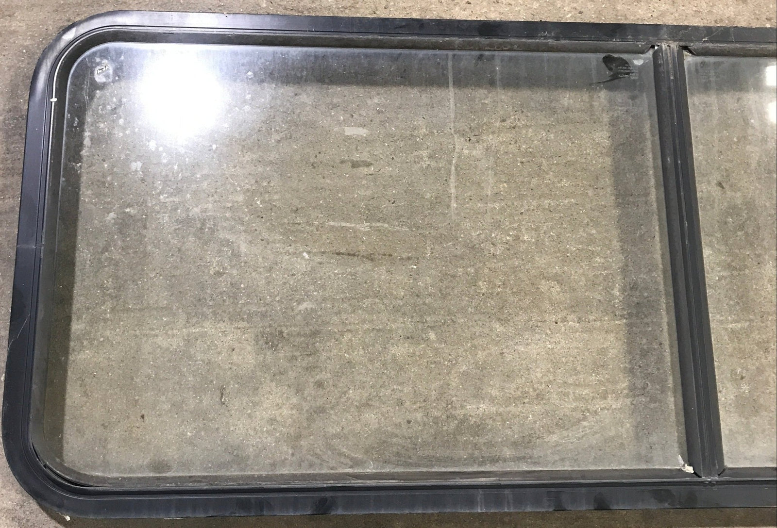 Used Black Radius Non Opening Window : 60 1/4