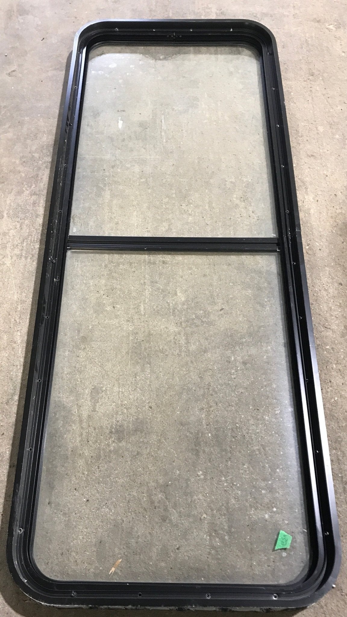 Used Black Radius Non Opening Window : 60 1/4