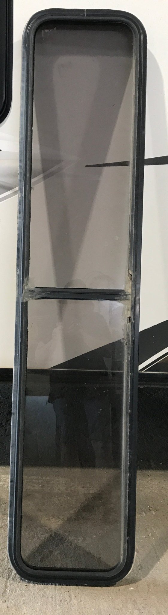 Used Black Radius Non Opening Window : 72 1/2