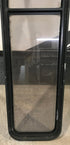 Used Black Radius Non Opening Window : 72 1/2" W x 15" H x 1 7/8" - Young Farts RV Parts