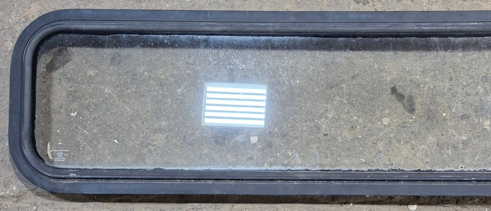 Used Black Radius Non Opening Window : 72 1/4