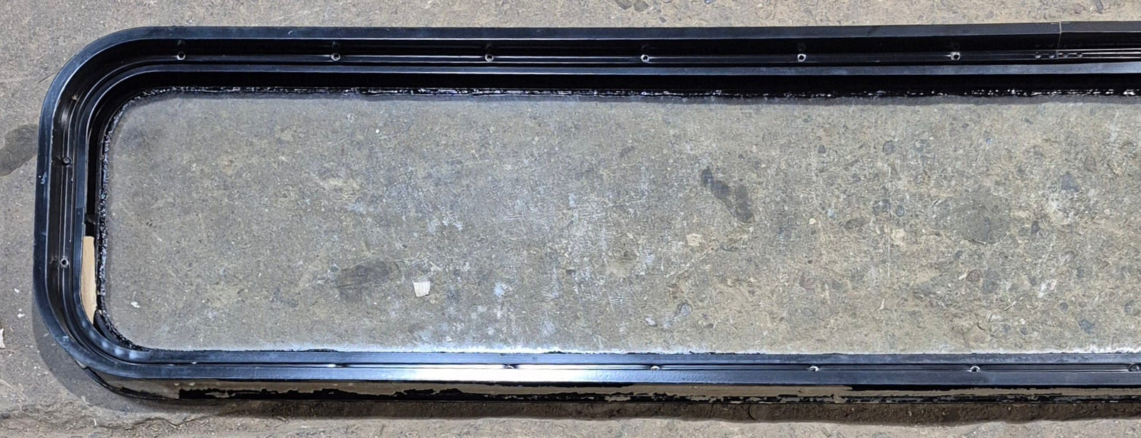 Used Black Radius Non Opening Window : 72 1/4