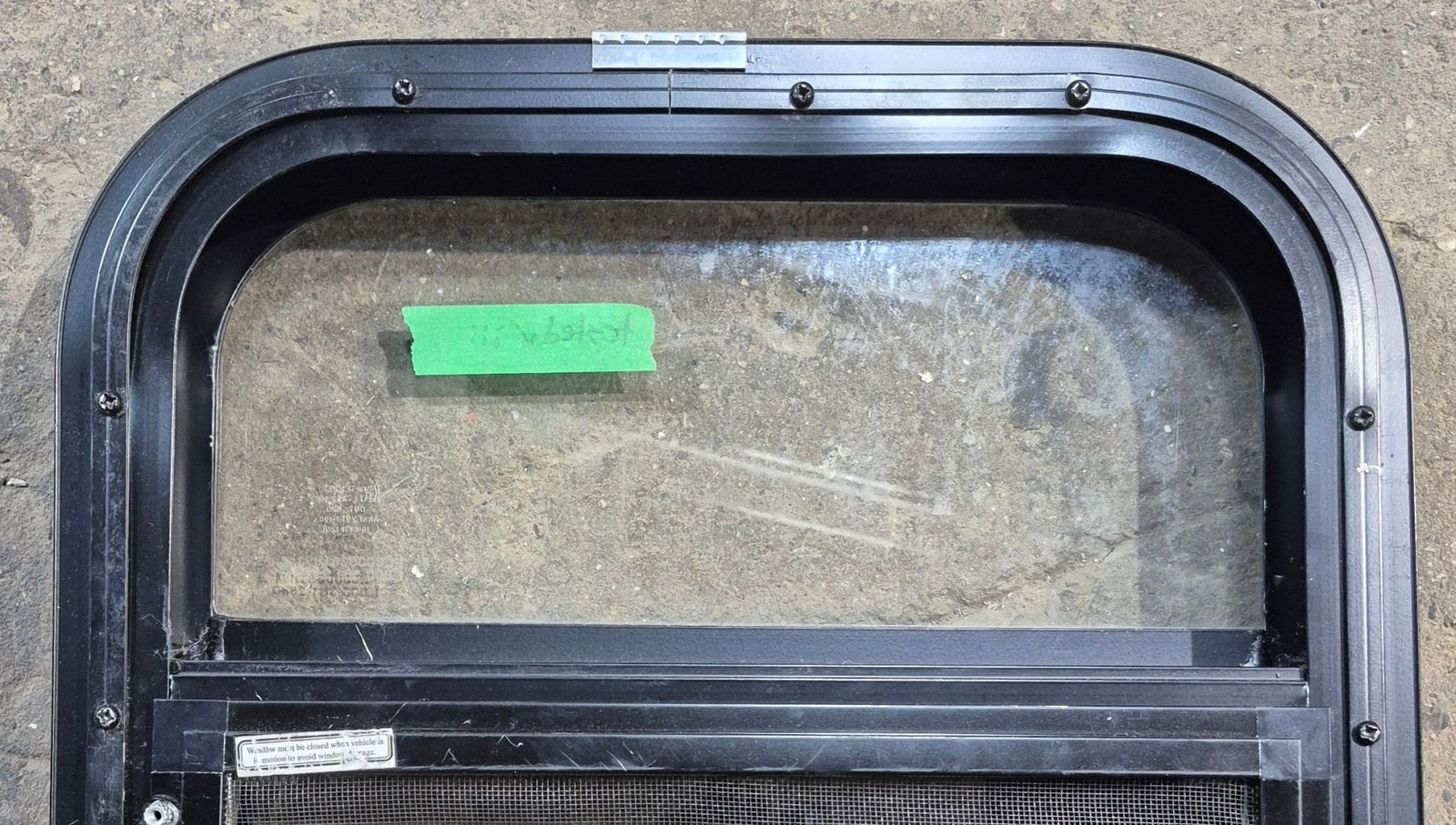 Used Black Radius Opening Window : 15 1/4