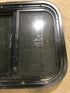 Used Black Radius Opening Window : 17 1/2" W x 14 1/2" H x 1 7/8" D - Young Farts RV Parts
