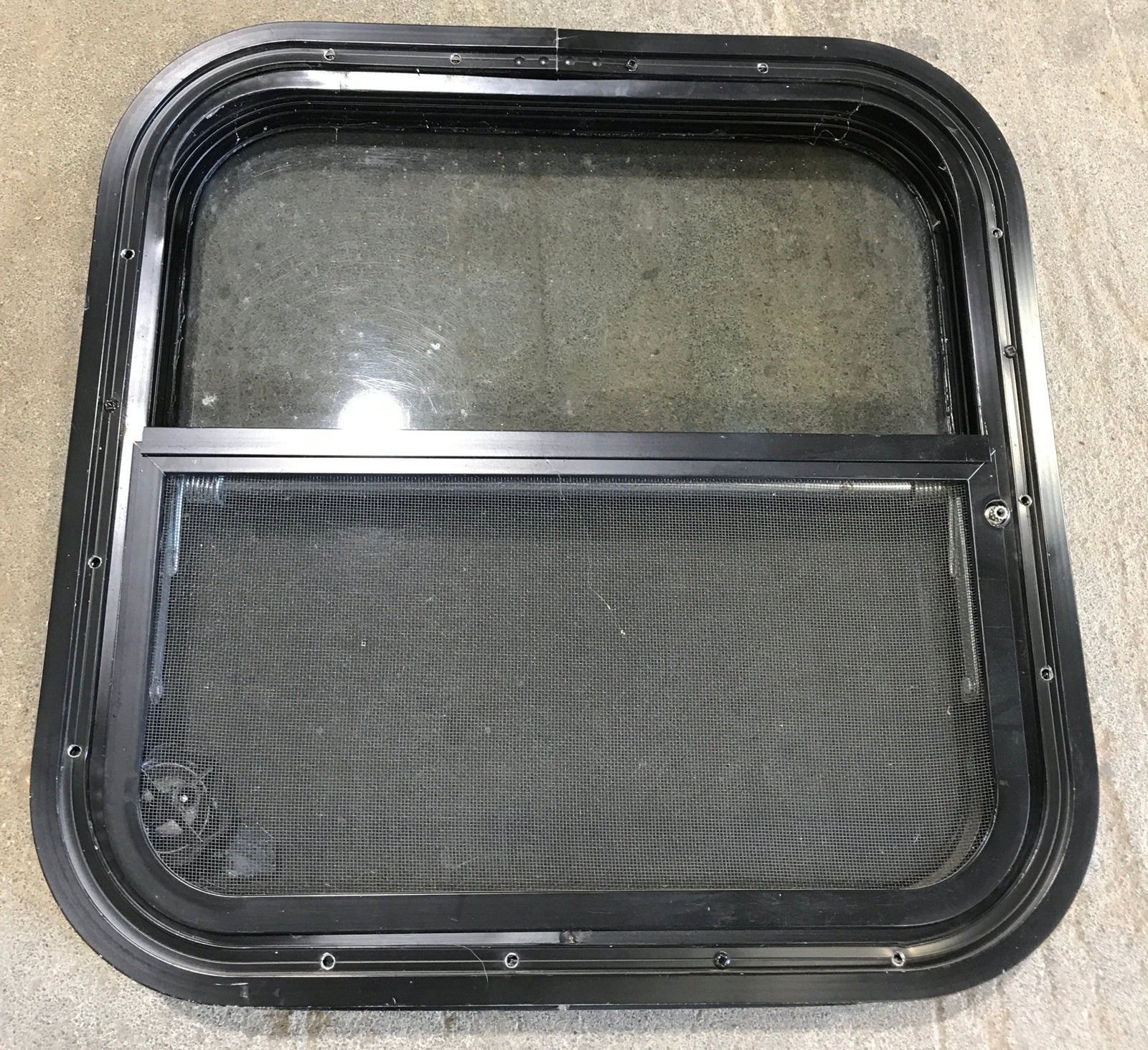 Used Black Radius Opening Window : 17 1/2