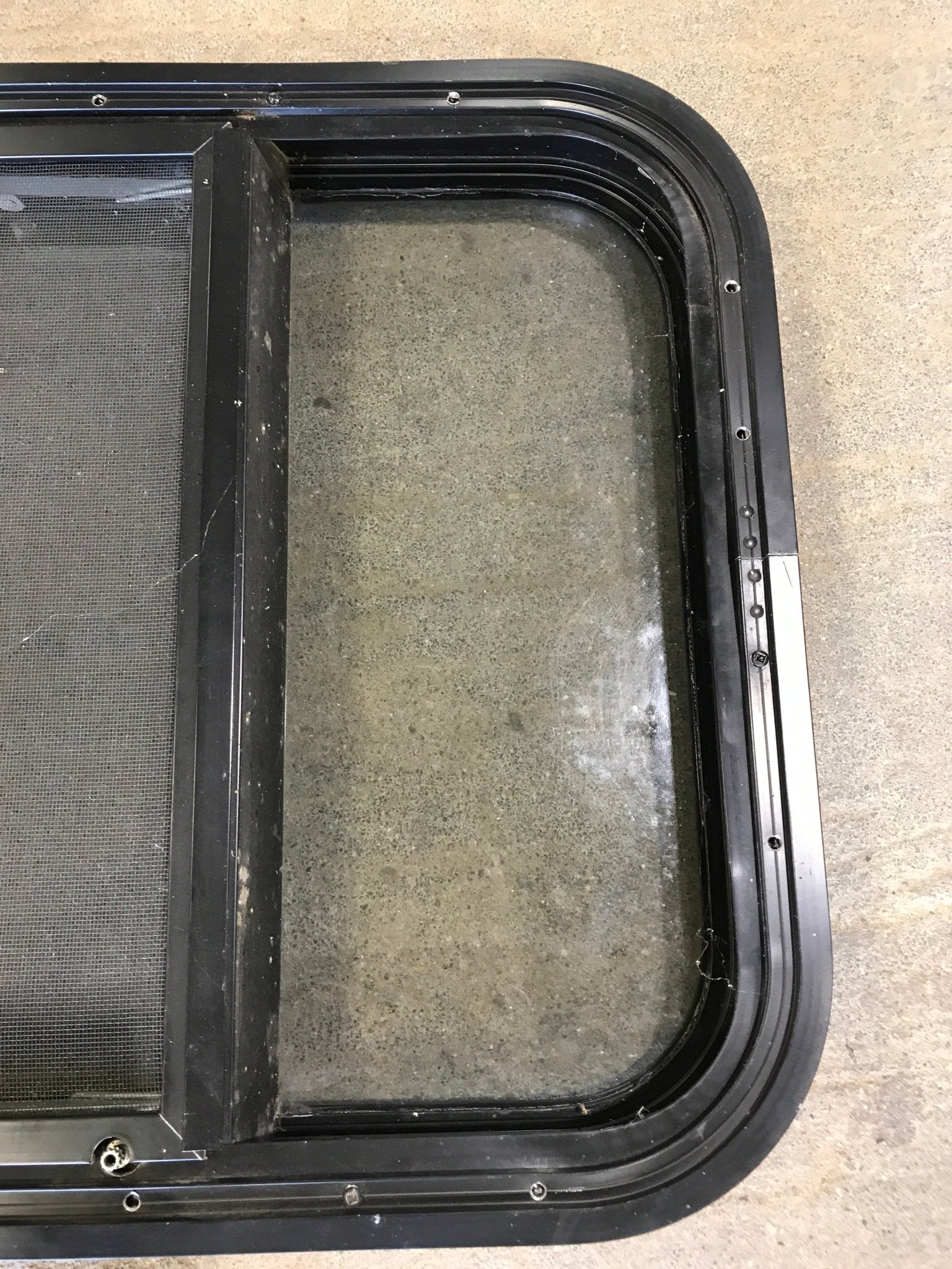 Used Black Radius Opening Window : 17 1/2