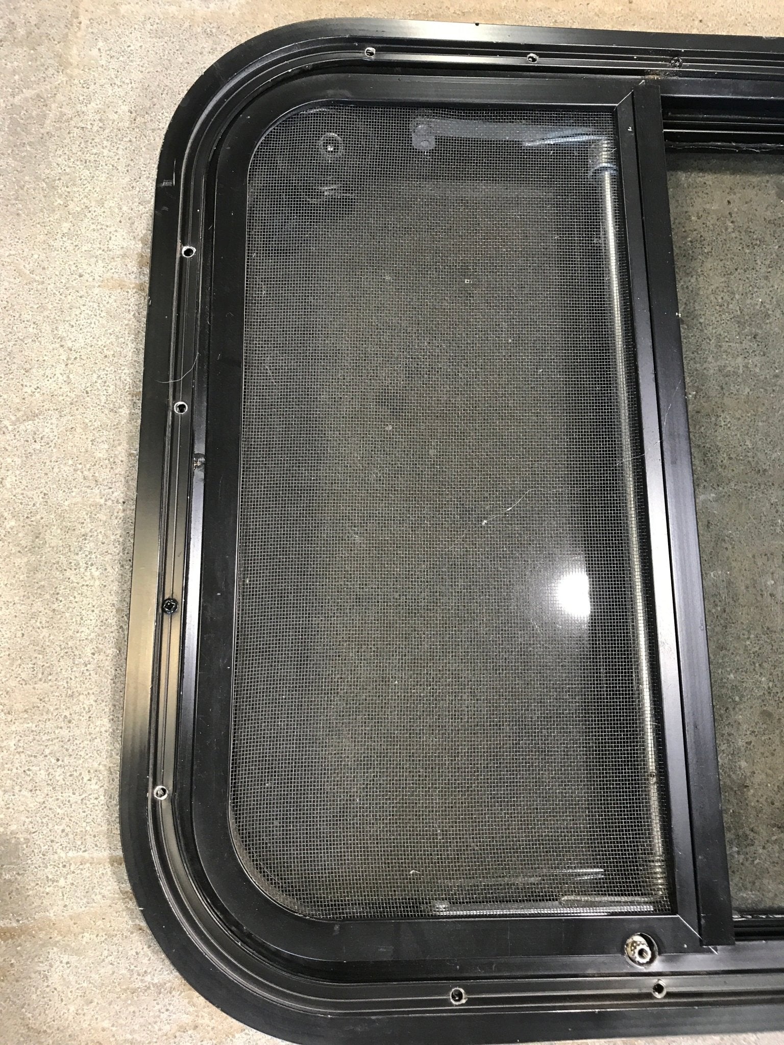 Used Black Radius Opening Window : 17 1/2
