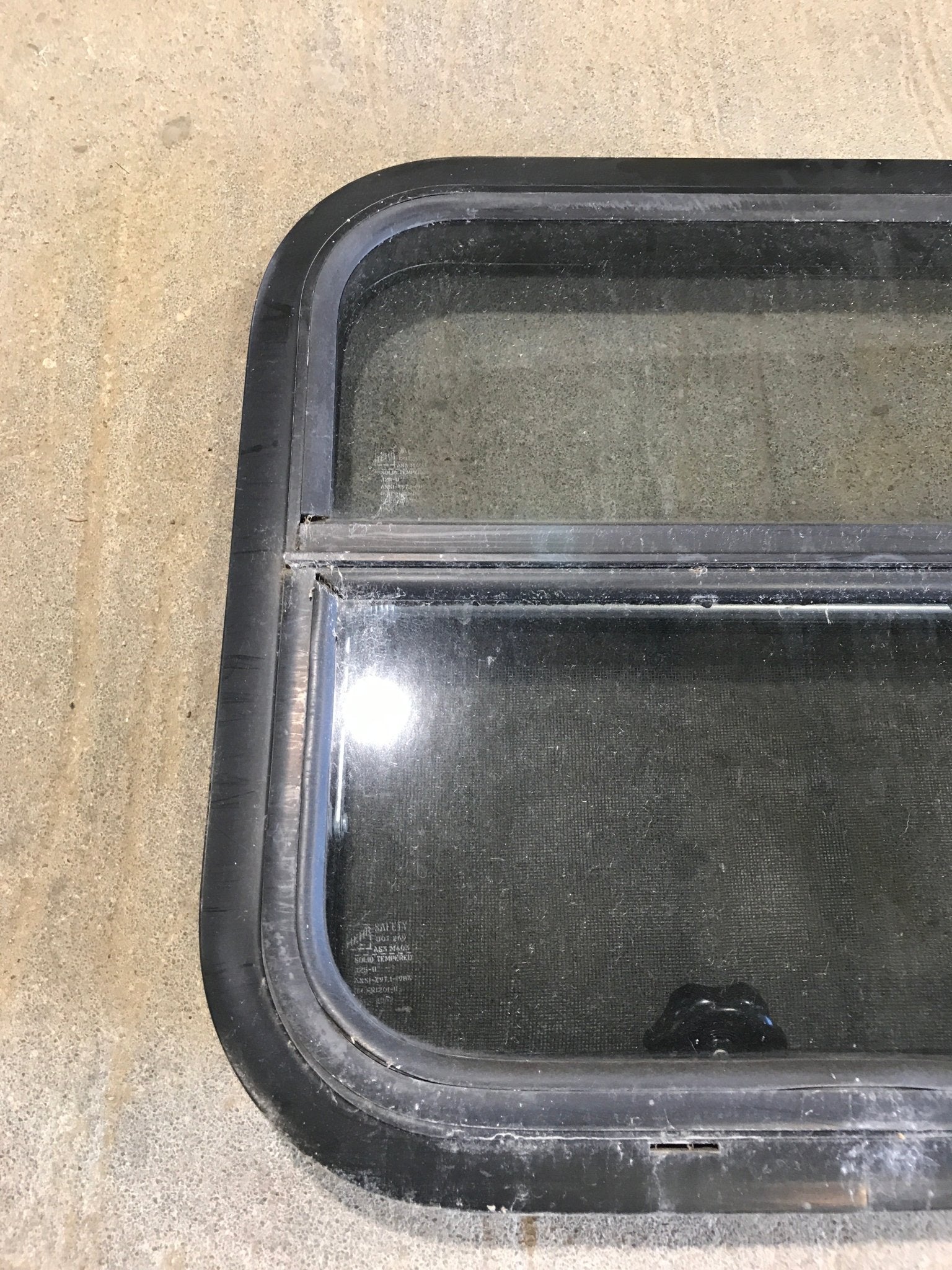 Used Black Radius Opening Window : 17 1/2