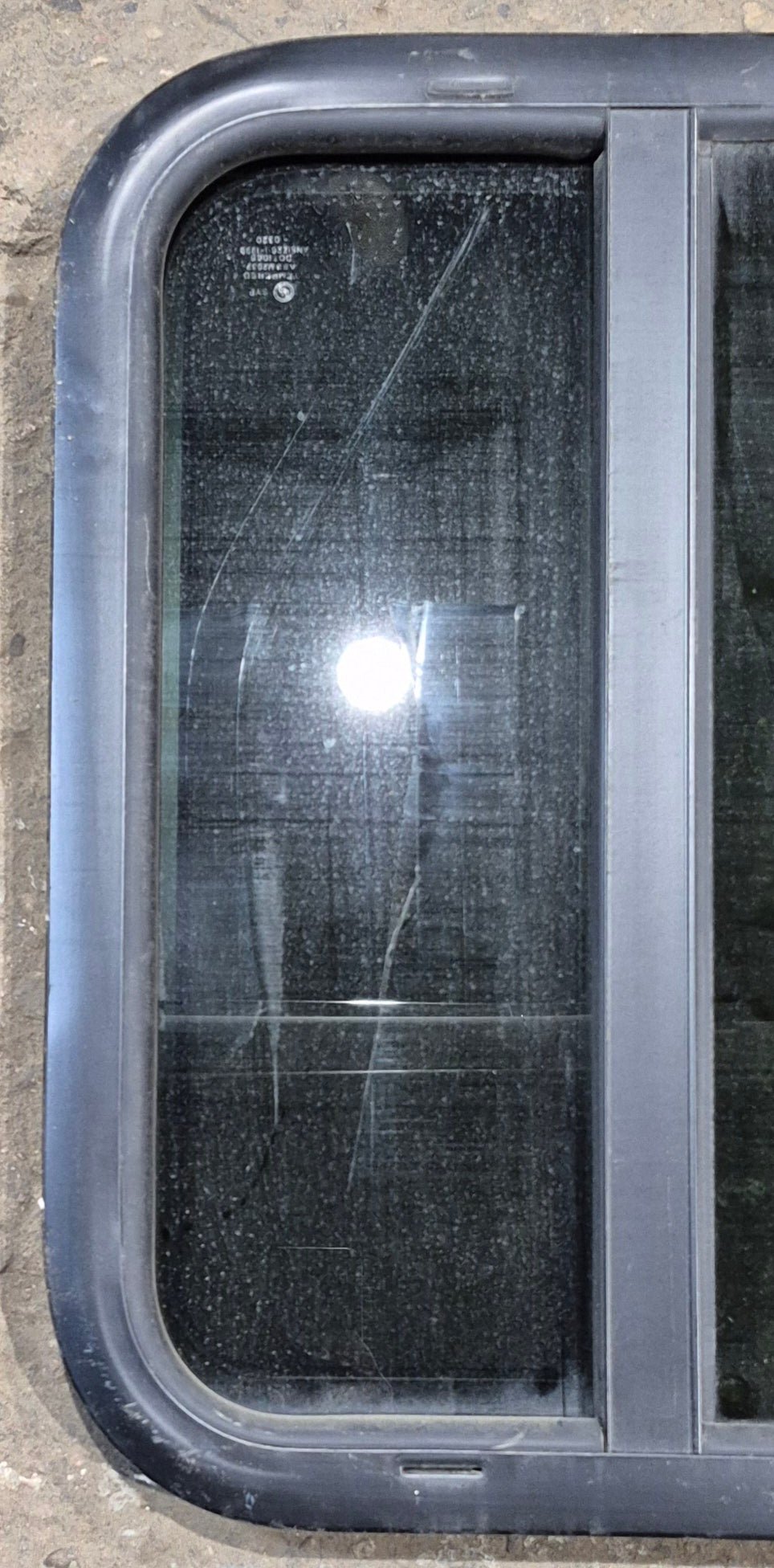 Used Black Radius Opening Window : 17 1/2