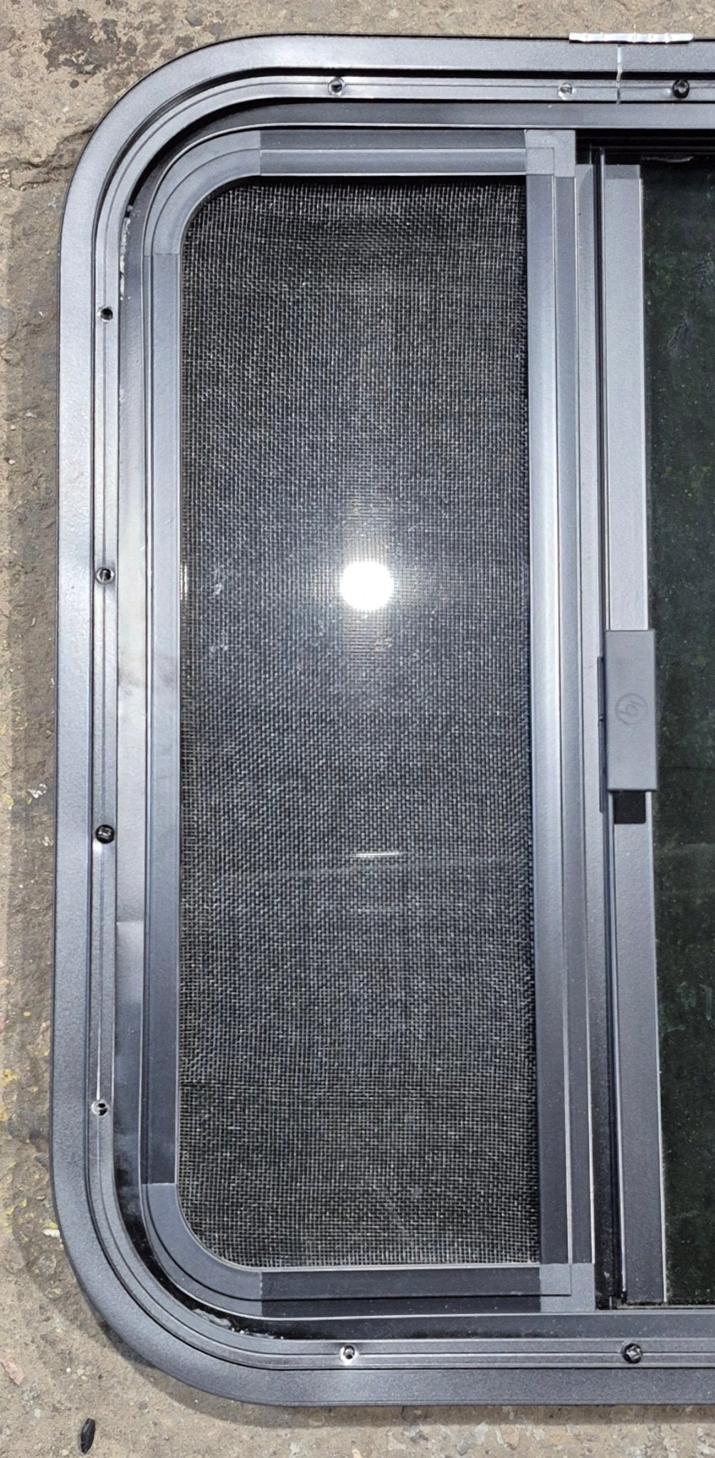 Used Black Radius Opening Window : 17 1/2