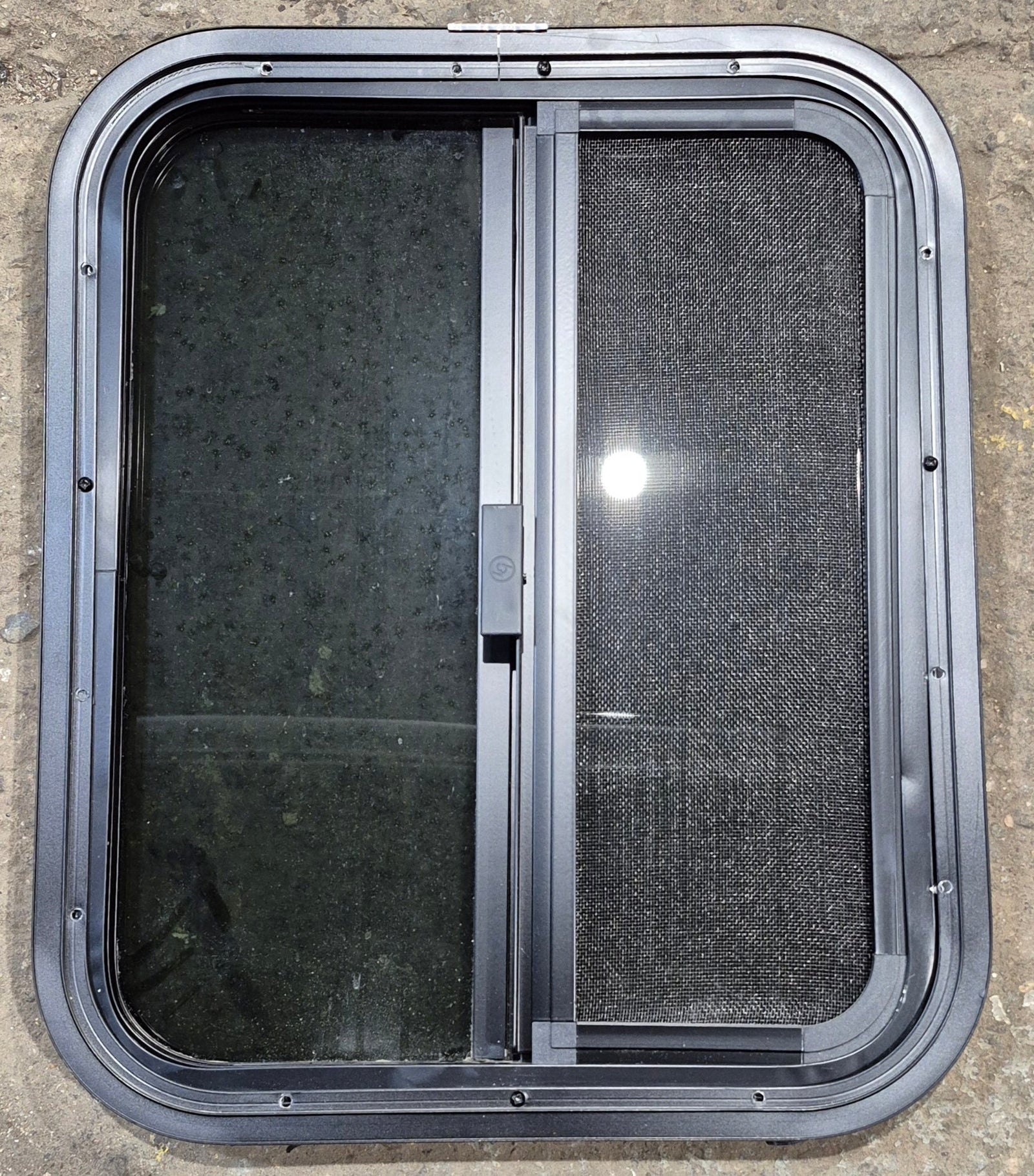 Used Black Radius Opening Window : 17 1/2