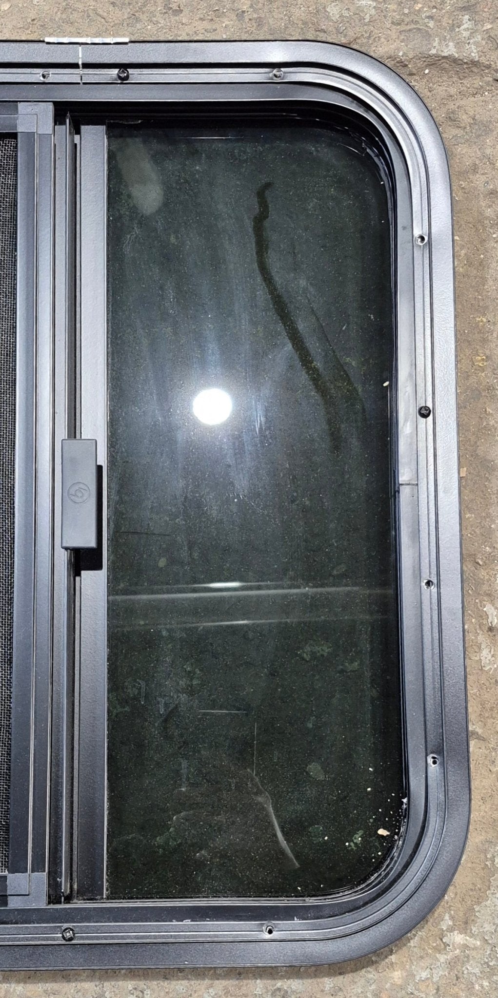 Used Black Radius Opening Window : 17 1/2