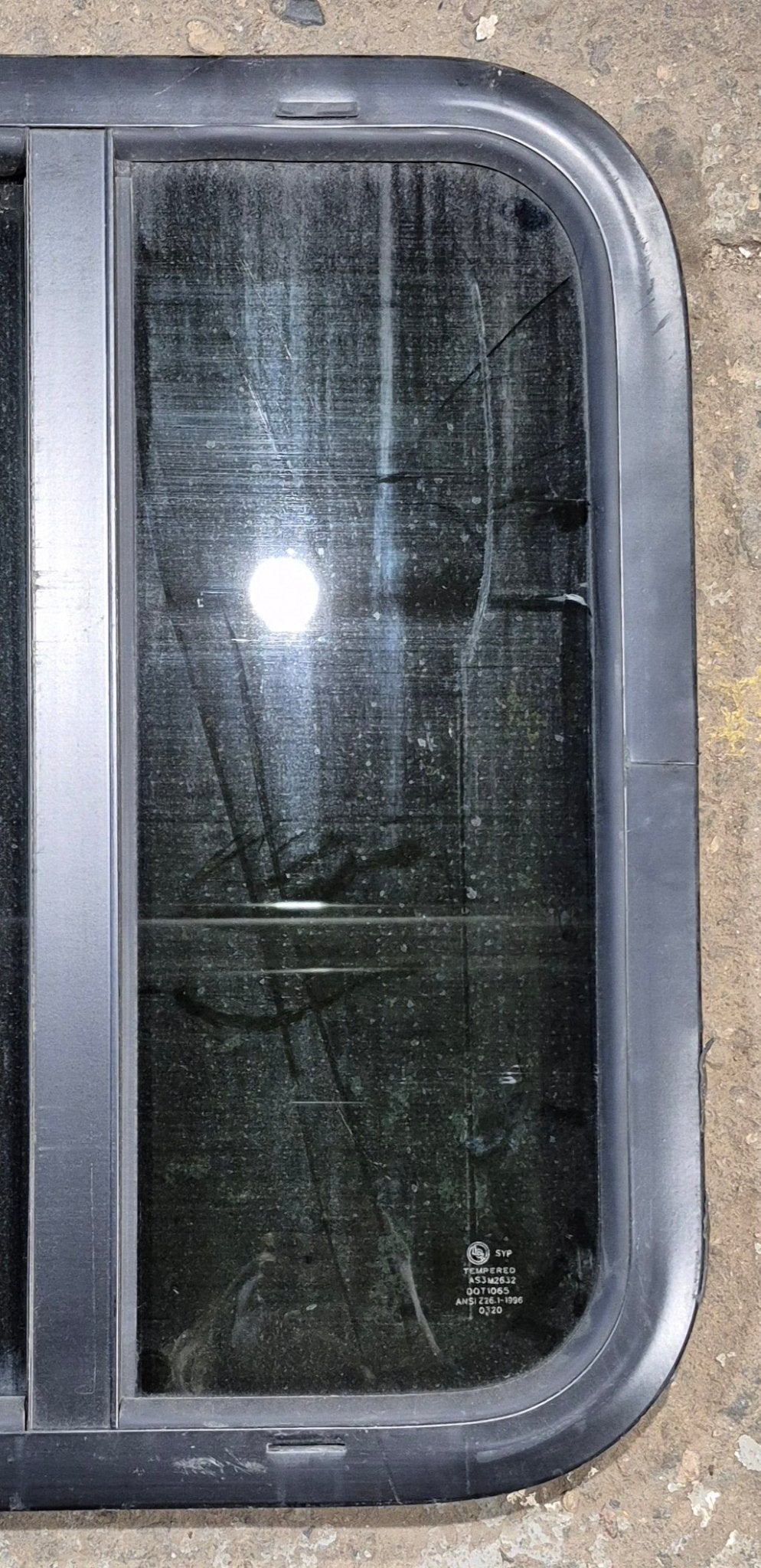 Used Black Radius Opening Window : 17 1/2