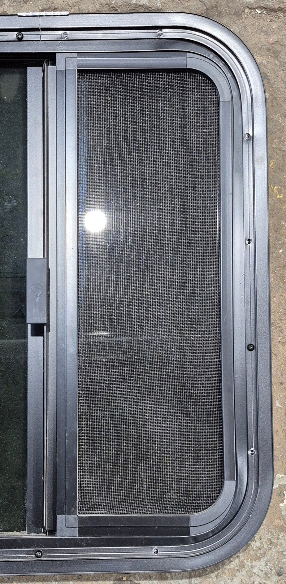 Used Black Radius Opening Window : 17 1/2