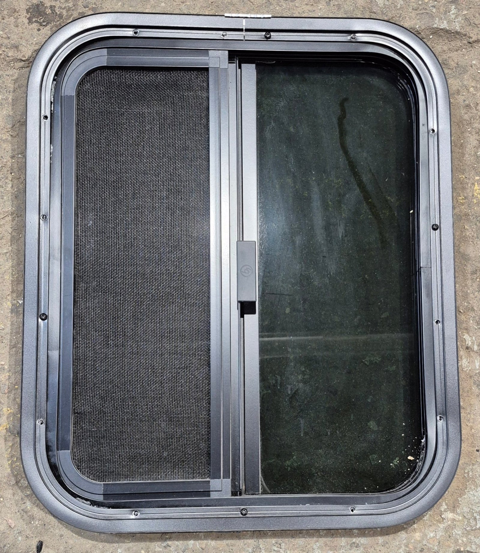 Used Black Radius Opening Window : 17 1/2