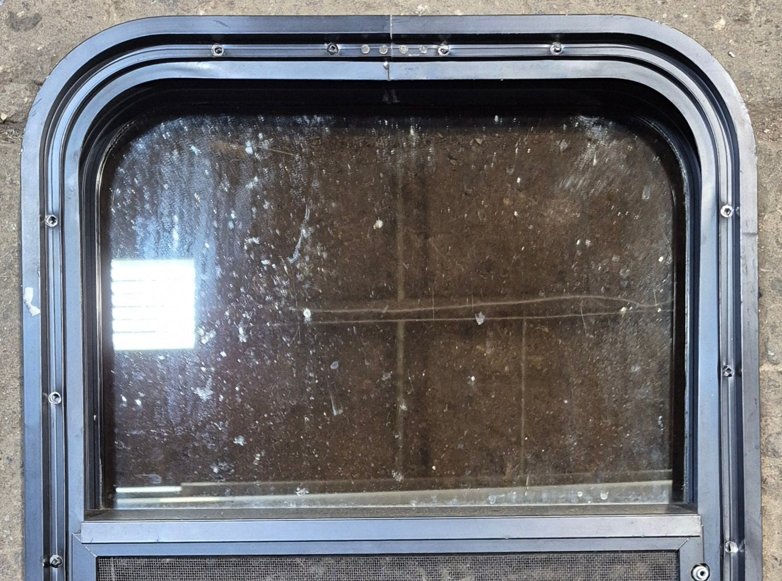 Used Black Radius Opening Window : 17 1/2