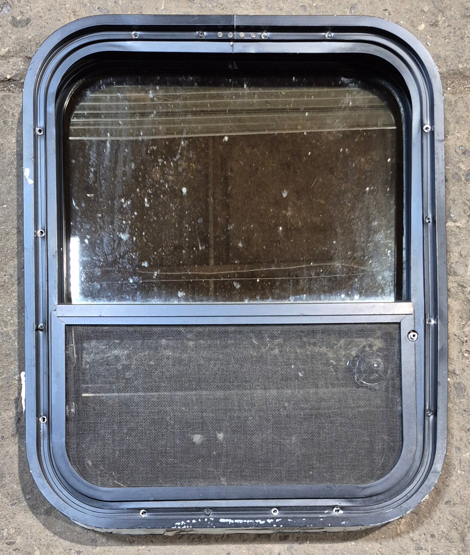 Used Black Radius Opening Window : 17 1/2