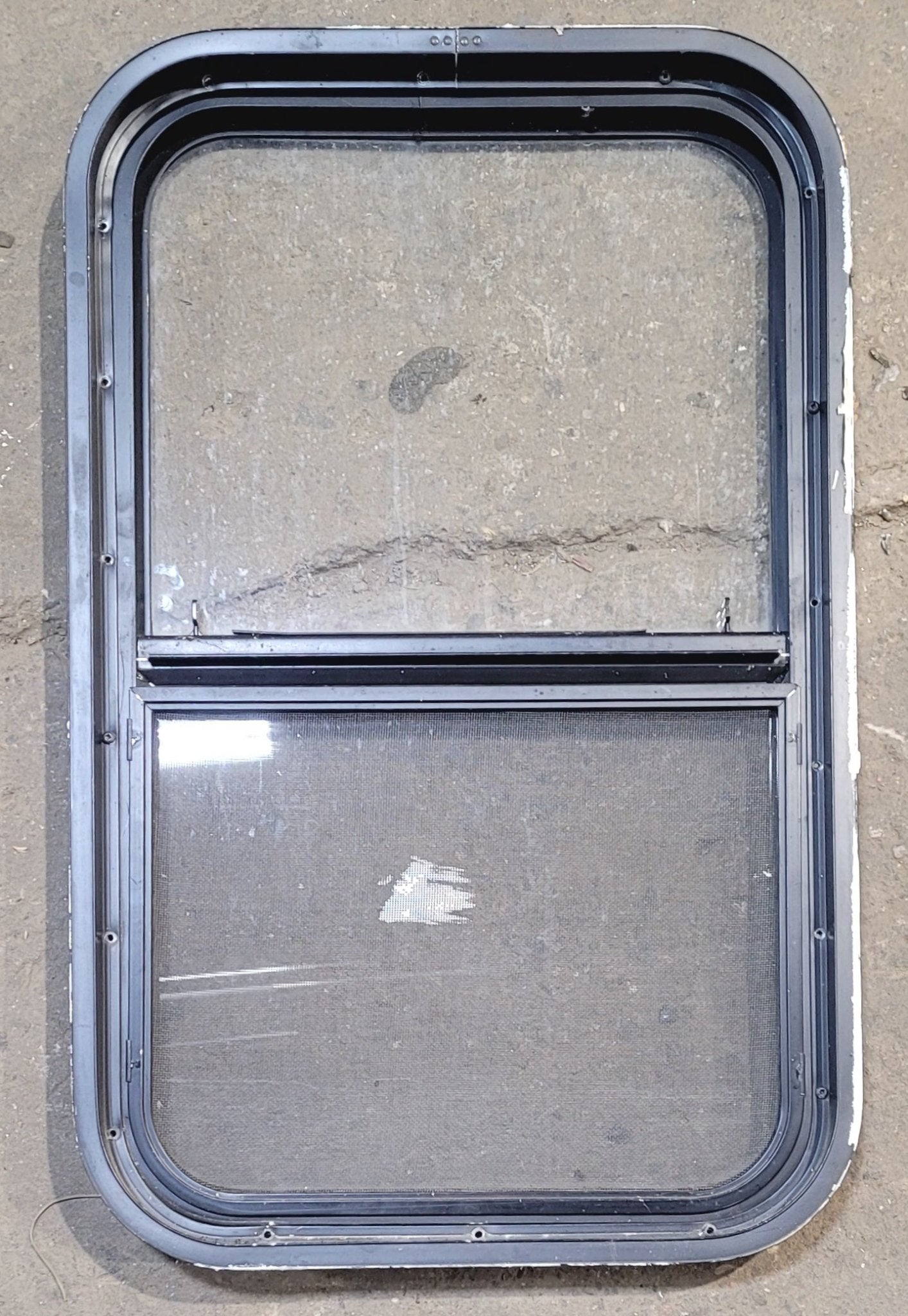 Used Black Radius Opening Window : 17 1/2