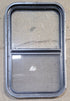 Used Black Radius Opening Window : 17 1/2" W x 28 1/2" H x 1 7/8" - Young Farts RV Parts