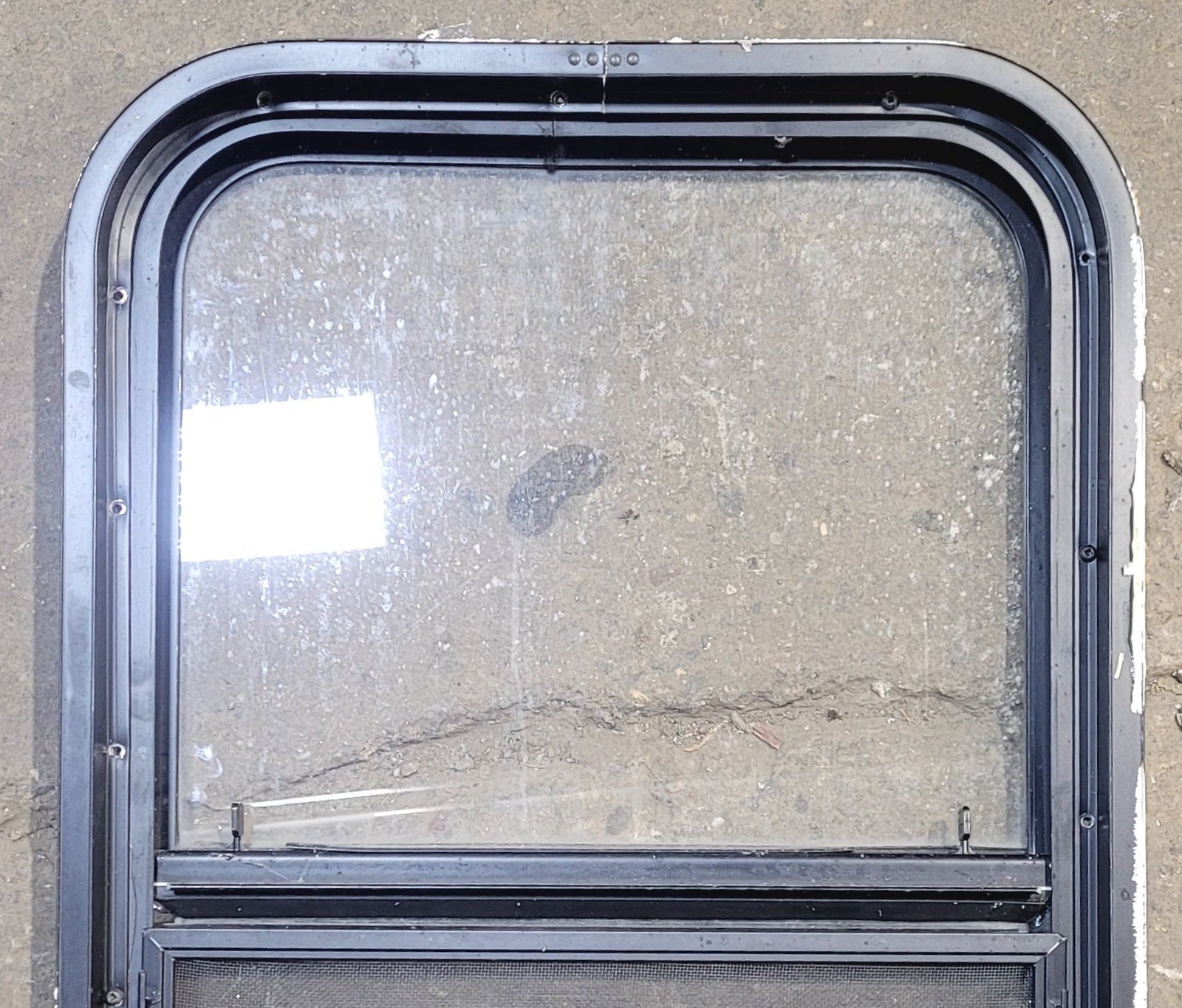 Used Black Radius Opening Window : 17 1/2