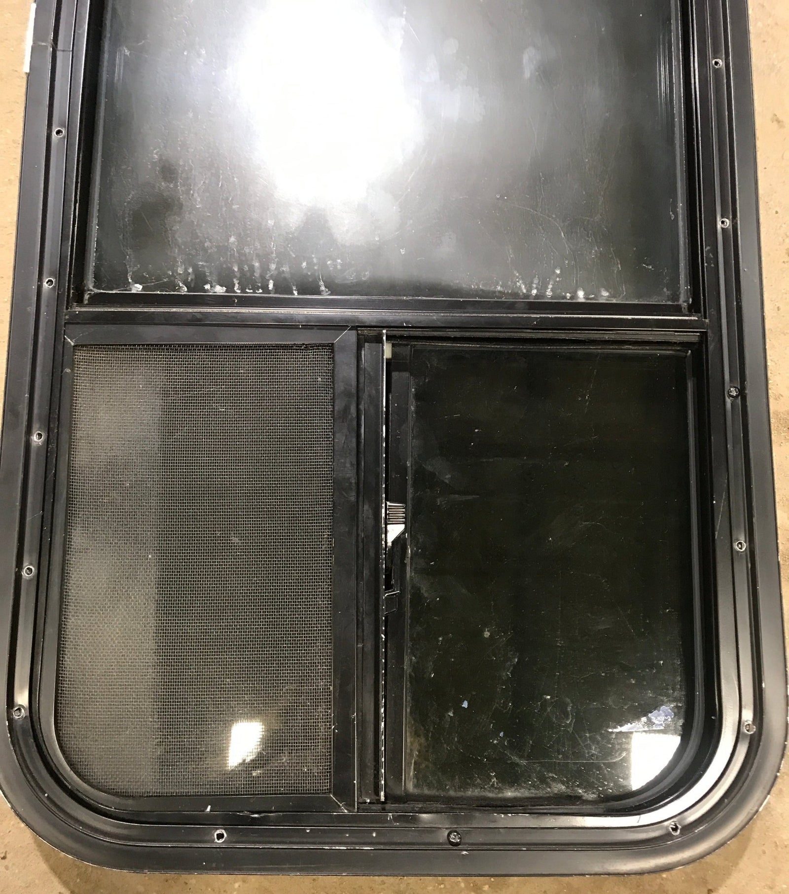 Used Black Radius Opening Window : 17 1/2