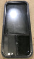 Used Black Radius Opening Window : 17 1/2" W x 39 1/2" H x 1 7/8" D - Young Farts RV Parts
