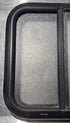 Used Black Radius Opening Window : 18 1/4" W x 17 3/4" H x 1 3/4" - Young Farts RV Parts