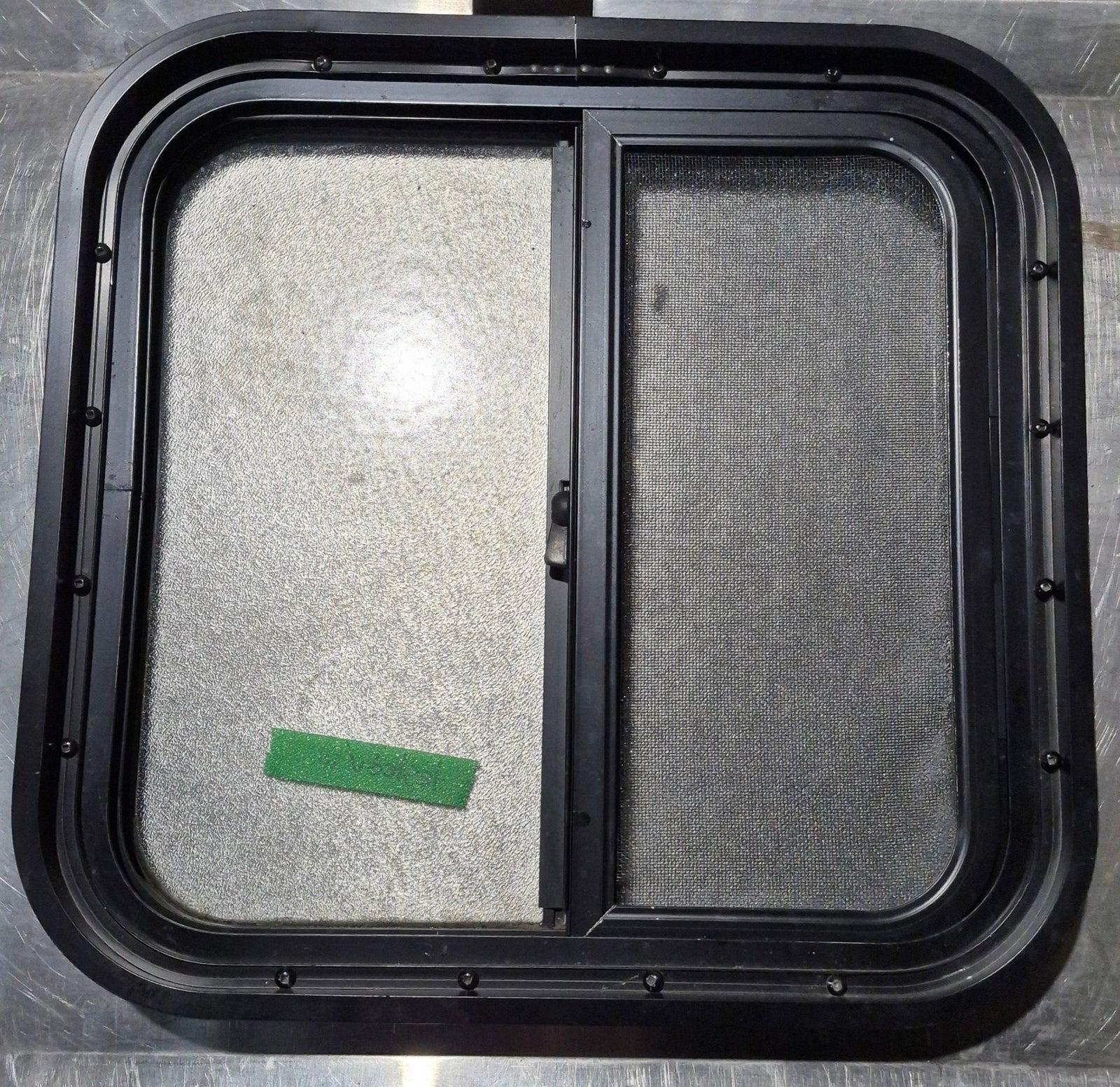 Used Black Radius Opening Window : 18 1/4