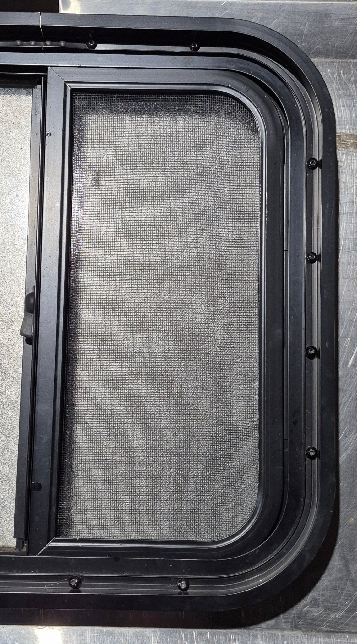 Used Black Radius Opening Window : 18 1/4