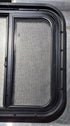 Used Black Radius Opening Window : 18 1/4" W x 17 3/4" H x 1 3/4" - Young Farts RV Parts
