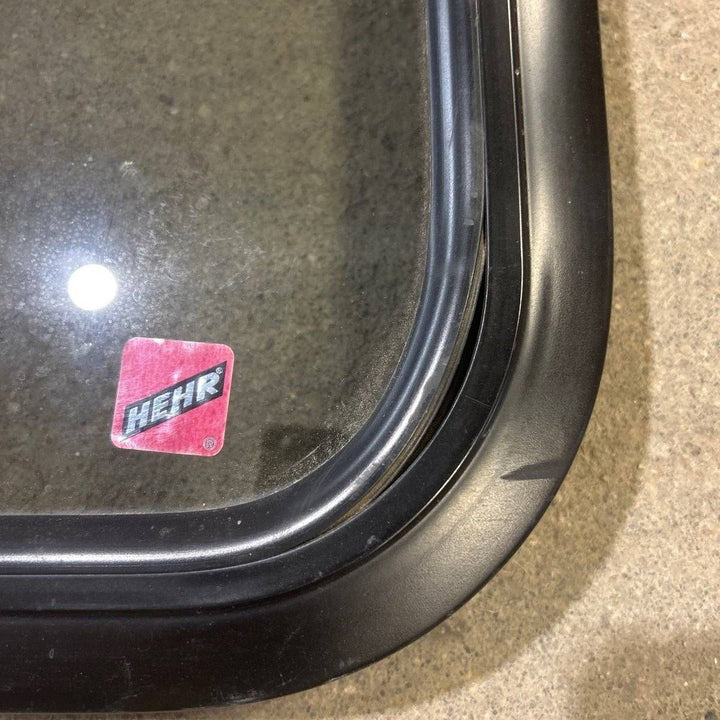 Used Black Radius Opening Window - 19.875 X 19.875 X 1.875 - Young Farts RV Parts