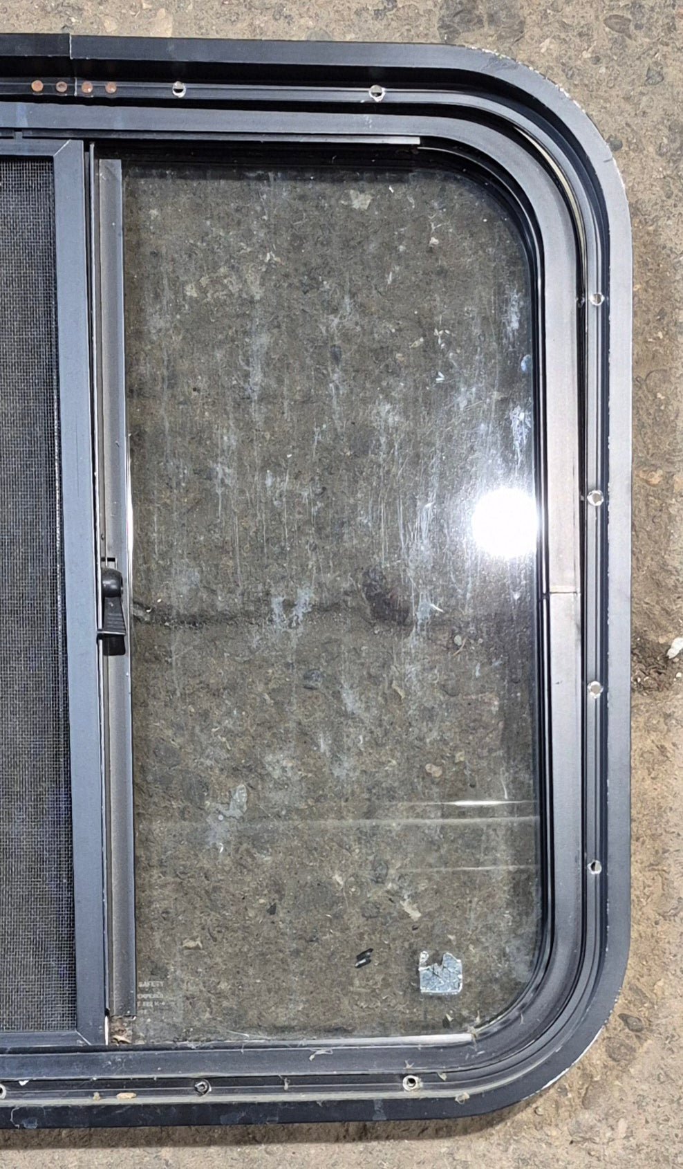 Used Black Radius Opening Window : 20 3/4