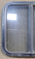 Used Black Radius Opening Window : 20 3/4" W x 20" H x 1 3/4" - Young Farts RV Parts