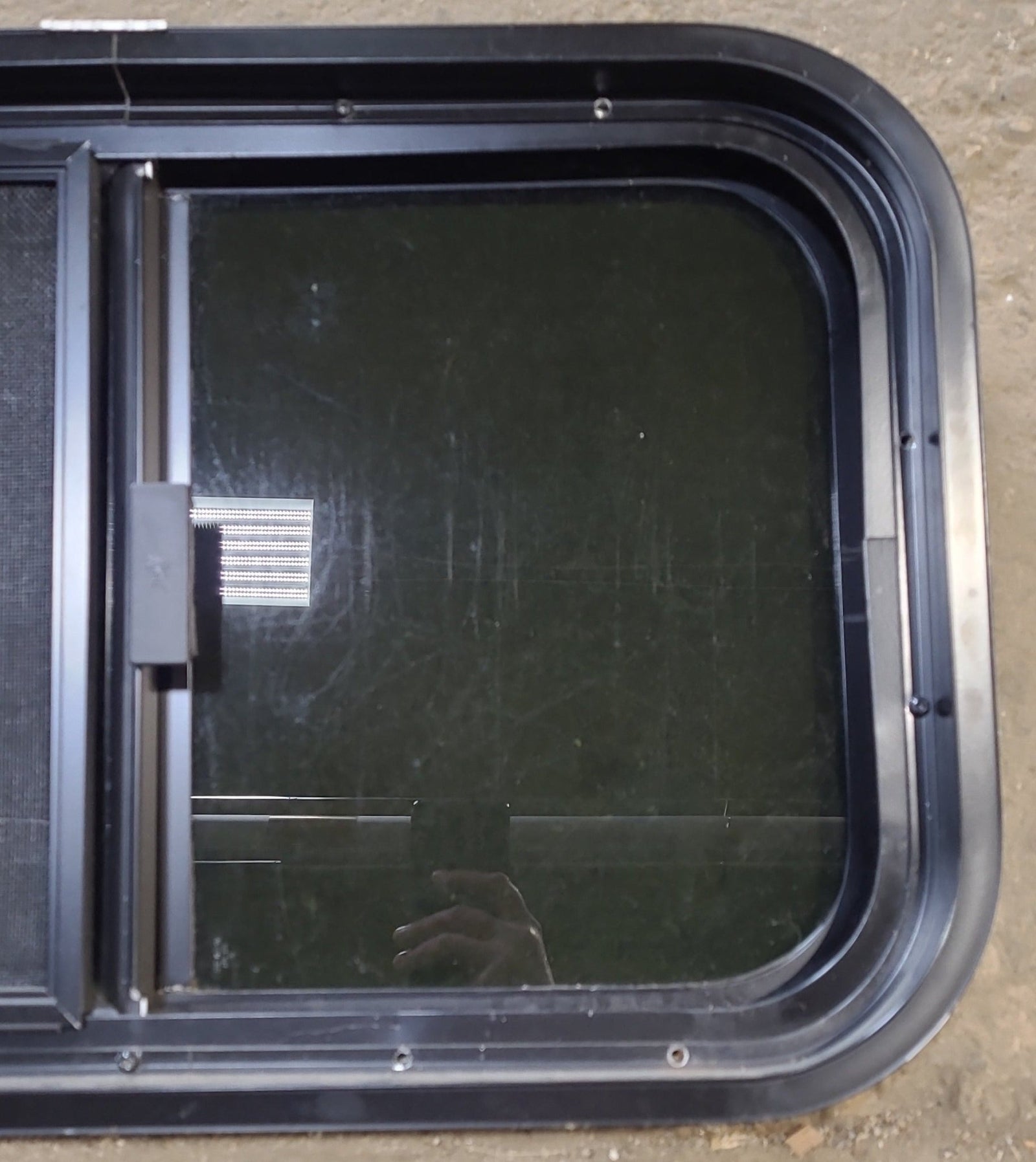 Used Black Radius Opening Window : 23 1/2