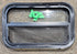 Used Black Radius Opening Window : 23 1/2" W x 14 1/4" H x 1 7/8" - Young Farts RV Parts