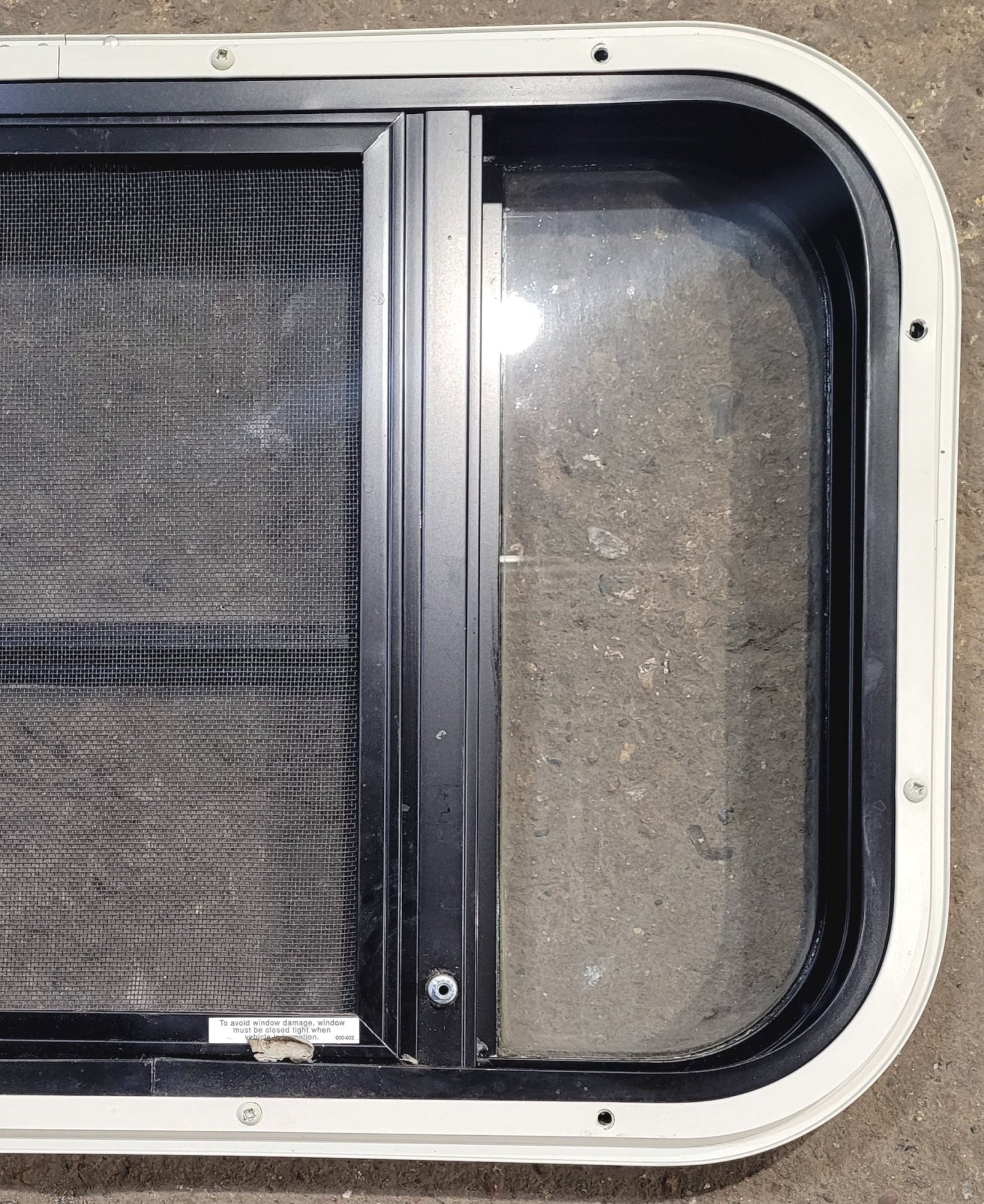 Used Black Radius Opening Window : 23 1/2