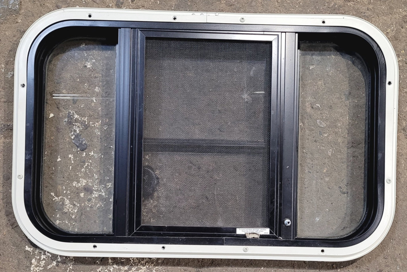 Used Black Radius Opening Window : 23 1/2
