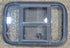 Used Black Radius Opening Window : 23 1/2" W x 15 1/2" H x 1 7/8" - Young Farts RV Parts