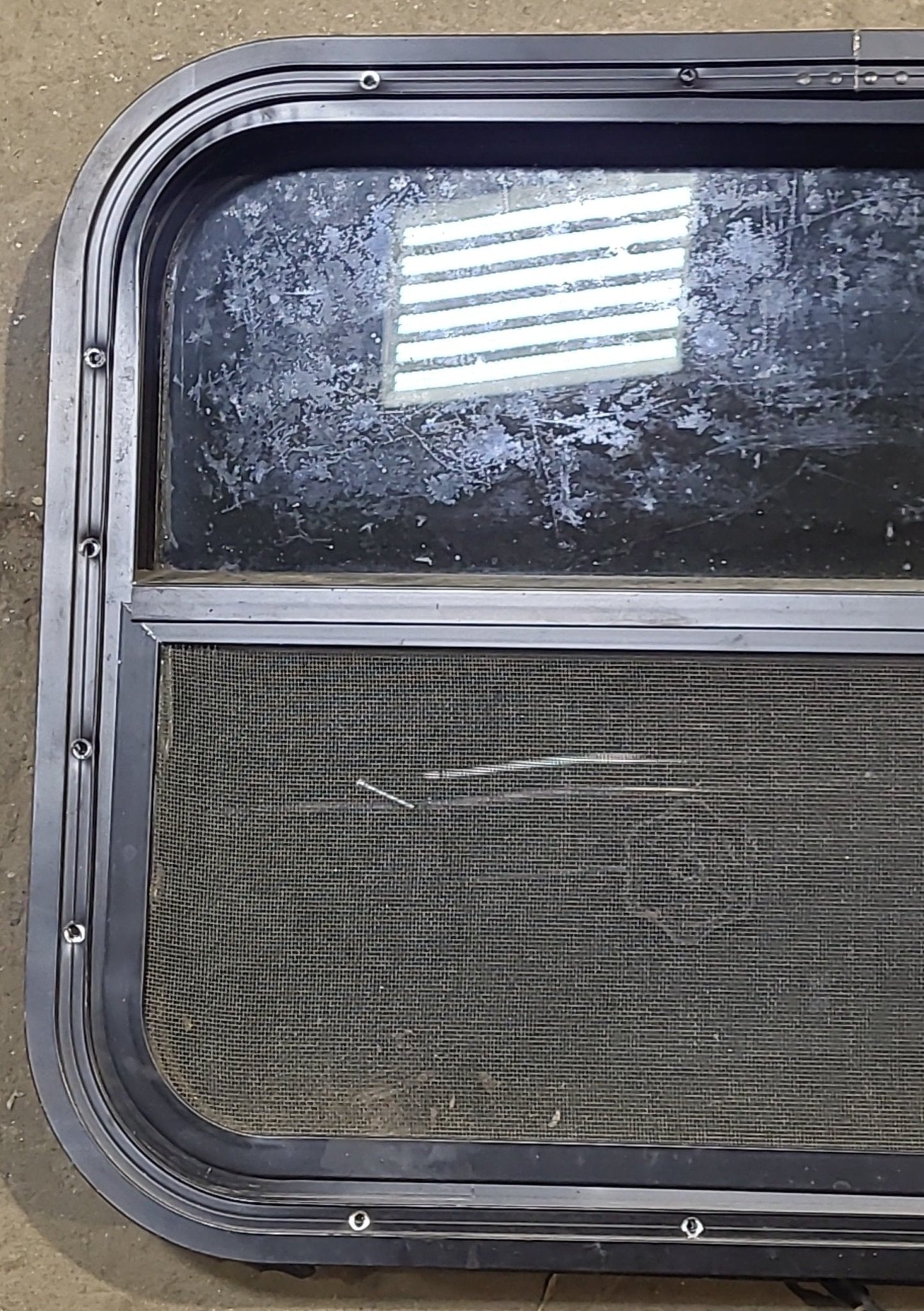 Used Black Radius Opening Window : 23 1/2