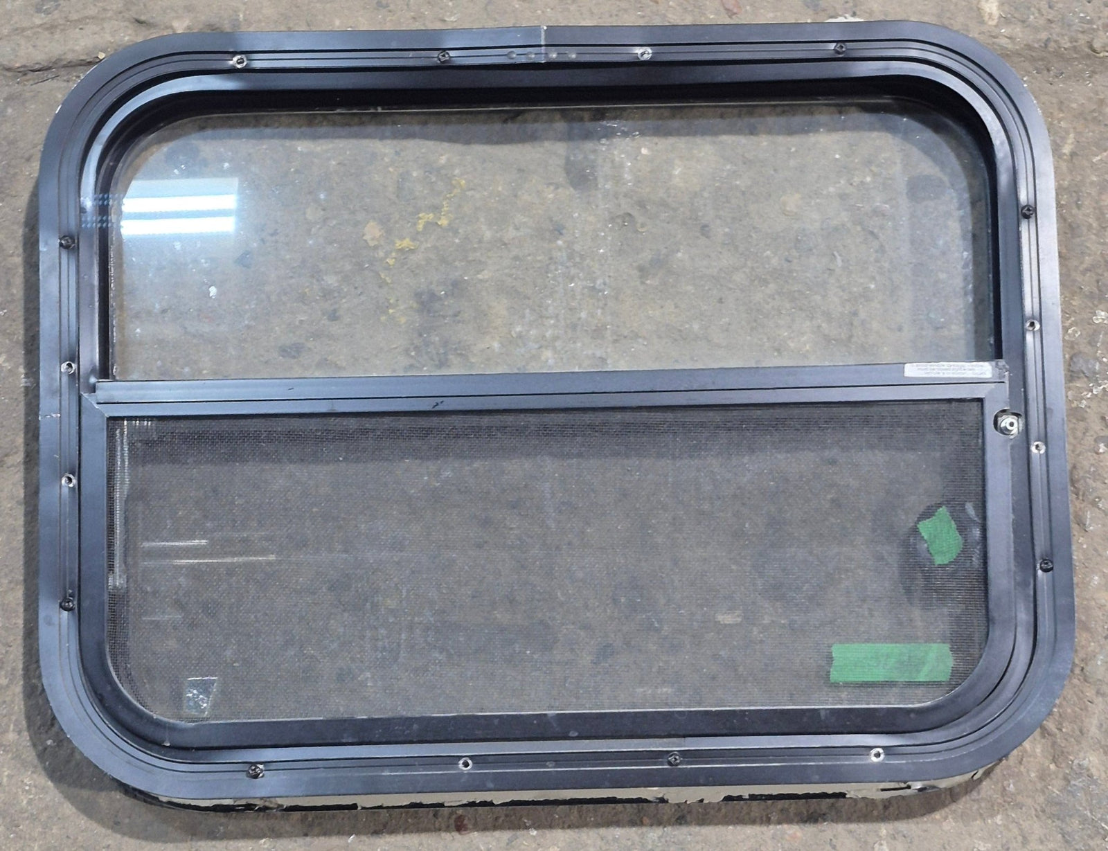 Used Black Radius Opening Window : 23 1/2