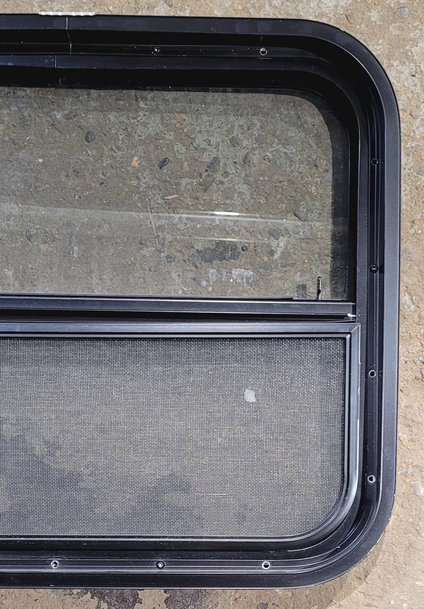 Used Black Radius Opening Window : 23 1/2